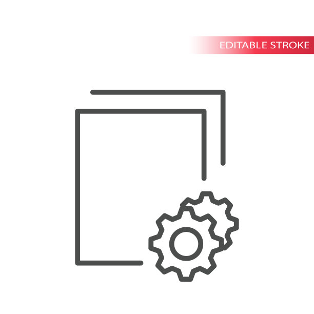 文档处理细线矢量图标图片下载