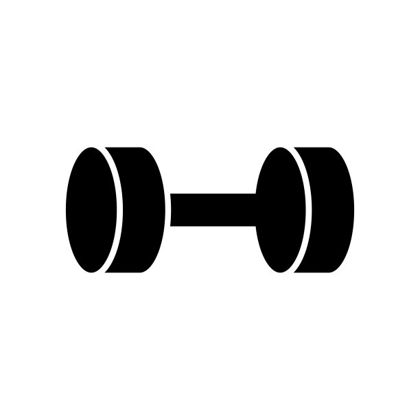 杠铃图标在时尚的扁平风格图片下载