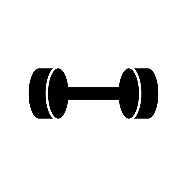 杠铃图标在时尚的扁平风格图片下载
