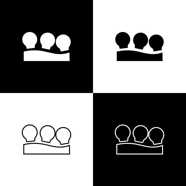 设置真空罐图标隔离在黑色和白色背景。面部和身体按摩罐。医疗anticellulite杯。向量图片下载