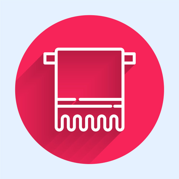 白线毛巾挂在衣架上图标与隔离图片下载