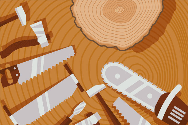 伐木工木材加工工具仪器图片下载