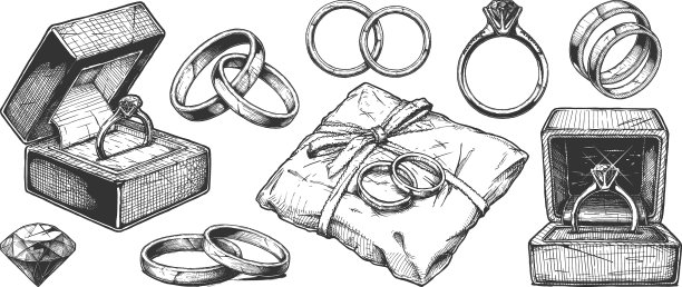 结婚戒指和珠宝图片下载