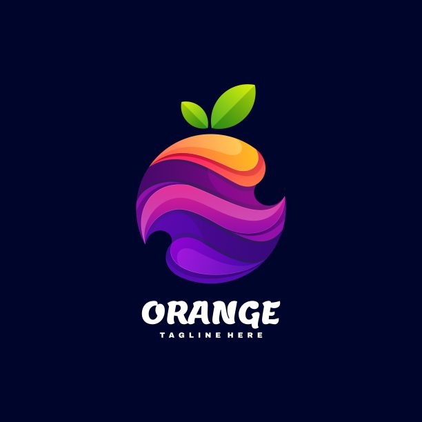 矢量插图橙色渐变彩色风格。图片下载