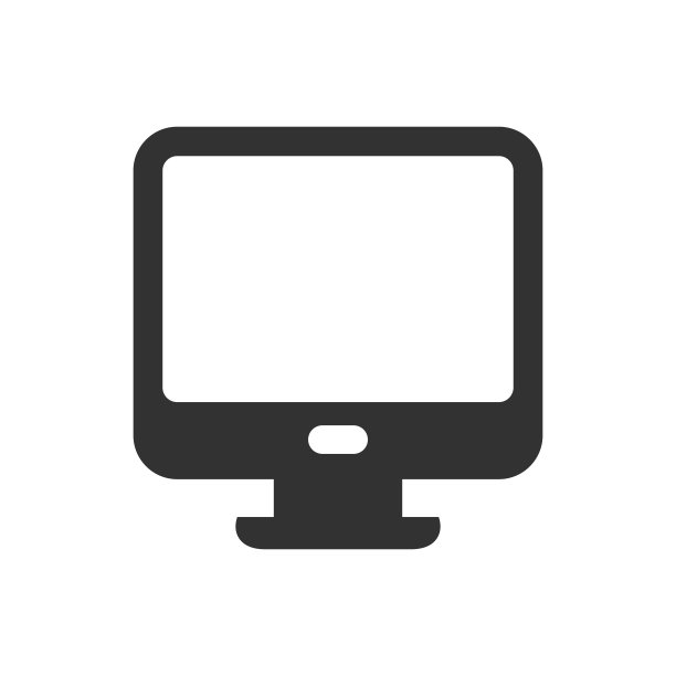 显示器屏幕矢量图标图片下载