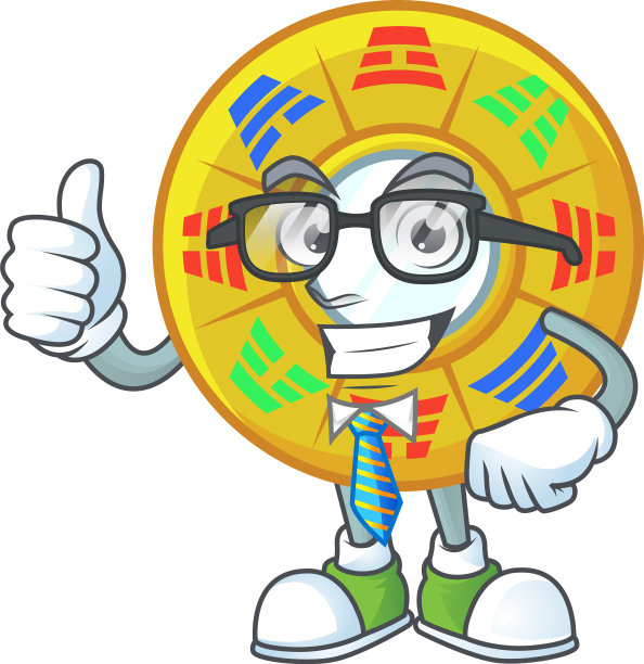 卡通中国风水戴眼镜图片下载