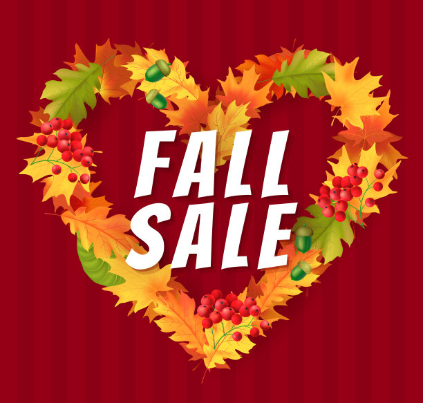 秋天的背景，红黄叶相框。矢量插图EPS10。图片下载