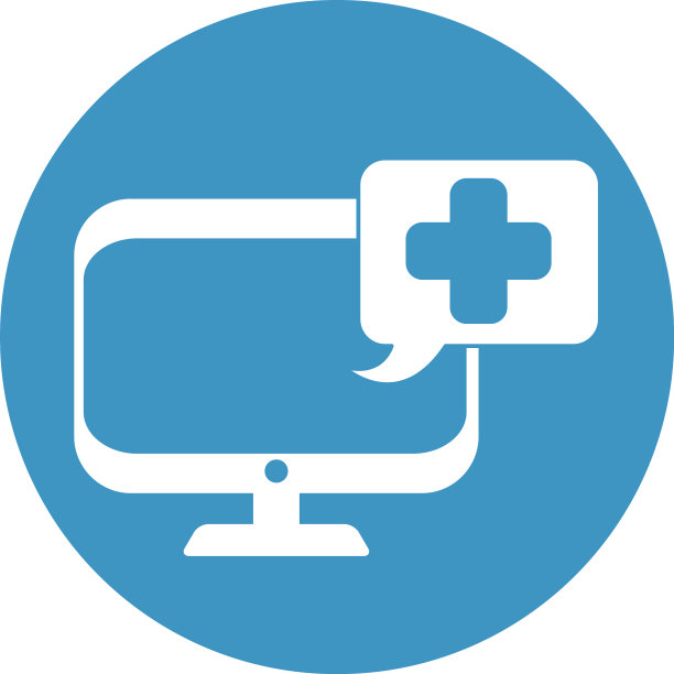 计算机与语音气泡与医疗交叉图片下载