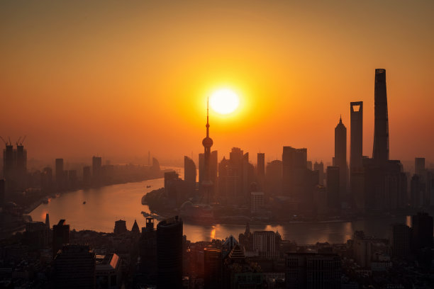 黎明的上海天际线图片下载