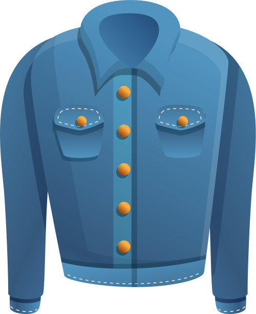 牛仔夹克图标卡通风格图片下载