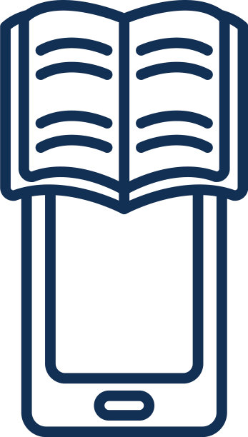 教育在线概念智能手机与学术图片下载