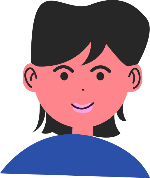 笑容满面，黑头发，蓝色毛衣的女人图片下载