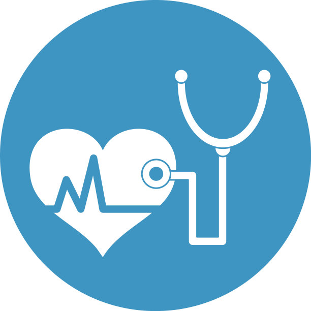 心脏和听诊器图标挡式图片下载