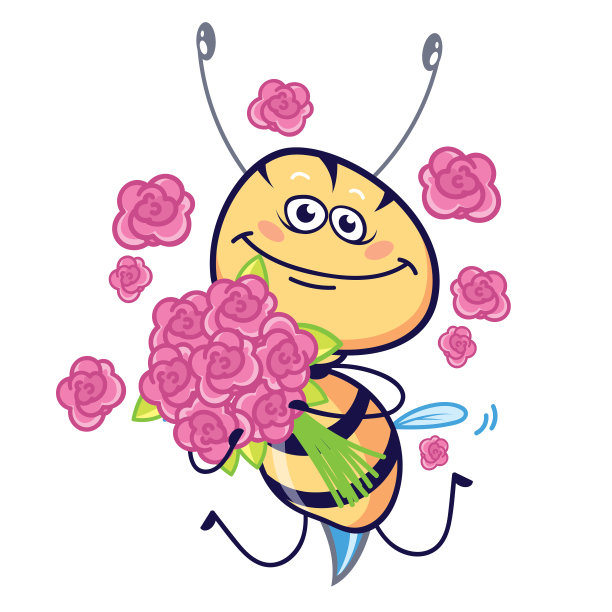 有趣的蜜蜂表情符号图片下载