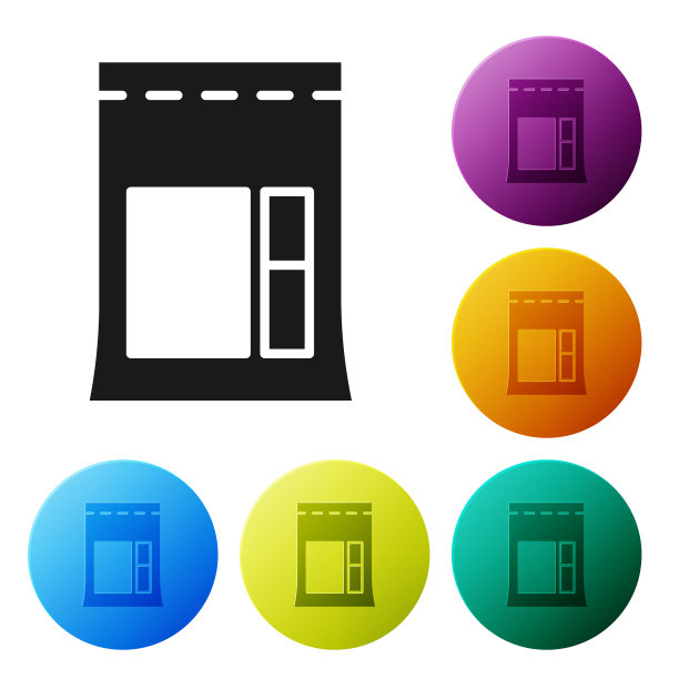 黑色水泥袋图标孤立在白色背景上图片下载