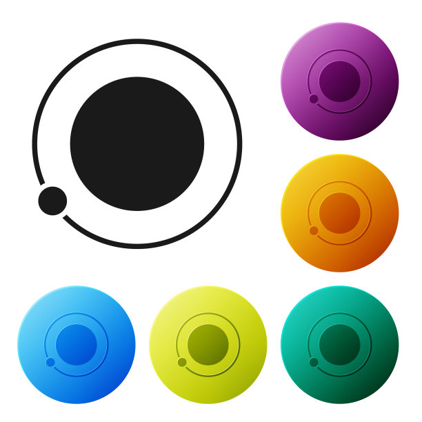 绕行星运行的黑色人造卫星图片下载