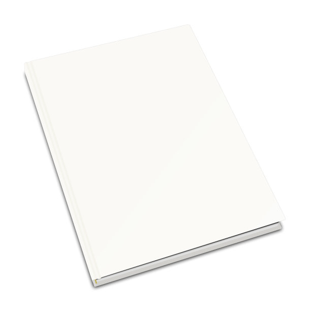 空白的白书模型与阴影。图片下载