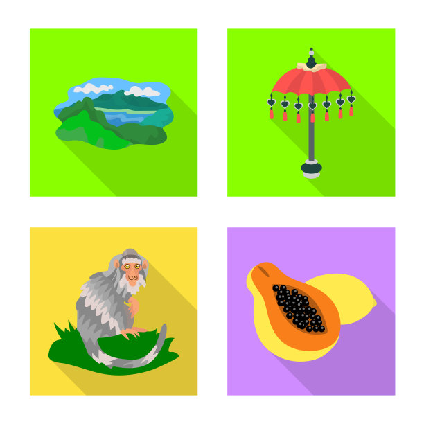 孤立对象旅游和旅游图标集图片下载