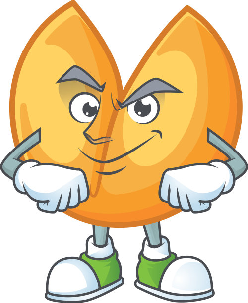 中国饼干吉祥物卡通与傻笑的脸图片下载