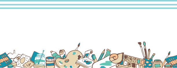 无缝边框条纹图案主题上的美术图片下载