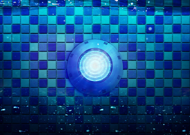 水下照明采用LED蓝色用于游泳池业务图片下载