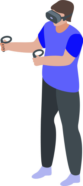 男孩虚拟游戏图标等距风格图片下载