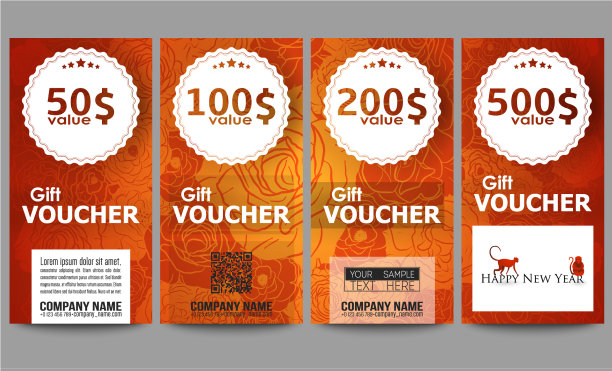 设置现代礼券模板中国新图片下载