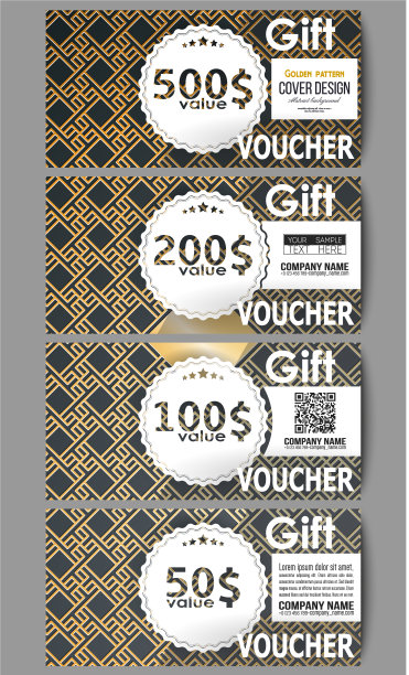 设置现代礼品券模板伊斯兰黄金图片下载