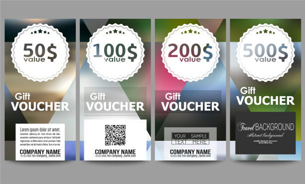 设置现代礼品券模板抽象图片下载