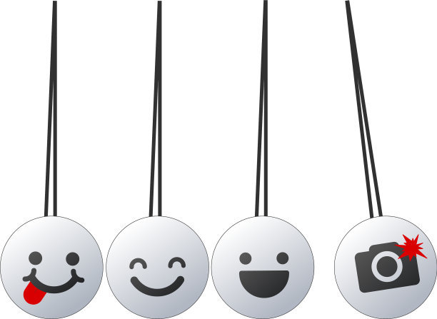 摆图标牛摇篮与相机照片图片下载