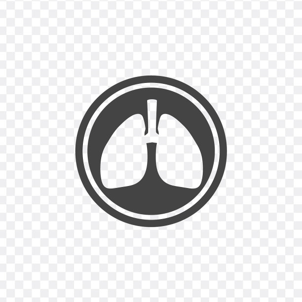 肺-在白色背景上孤立的图标原物图片下载