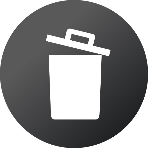 垃圾桶图标股票孤立的白色背景图片下载