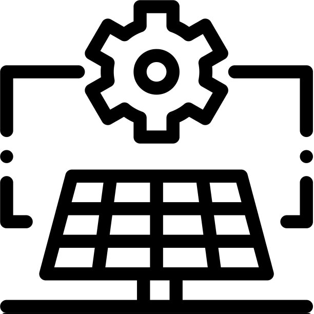 太阳能装置轮廓图标图片下载