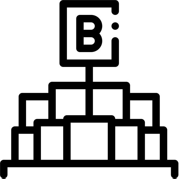 块黄油拿着字母b标志图标图片下载