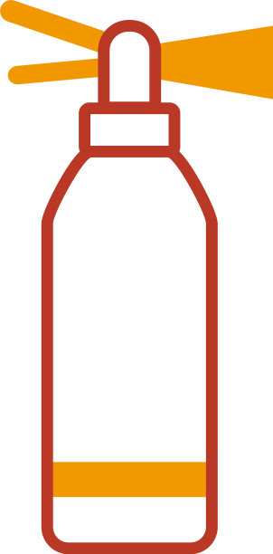 灭火器图标半线条半颜色样式图片下载