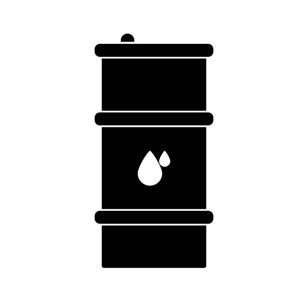 汽油筒图标。平面插图的汽油桶矢量图标为网页设计图片下载