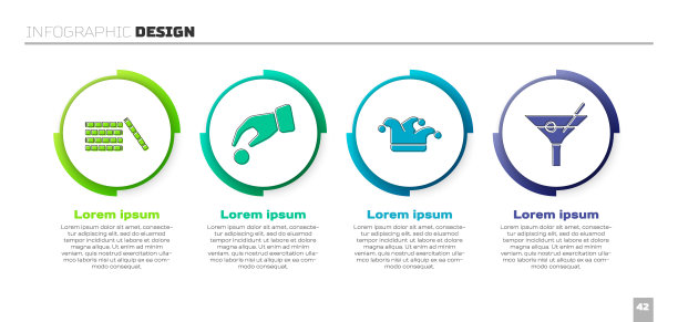 设置赌场筹码，手握赌场筹码，小丑扑克牌和马提尼玻璃。业务信息模板。向量图片下载