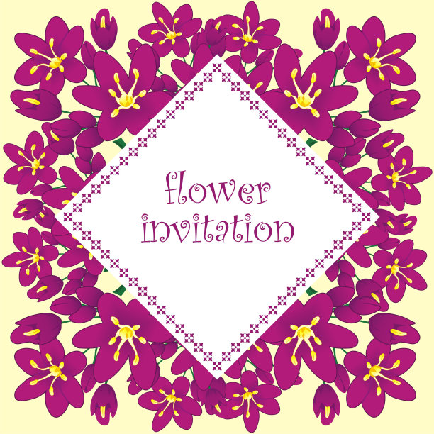矢量花邀请图片下载