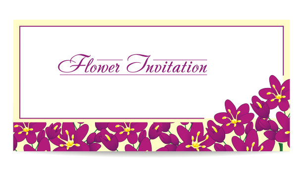 矢量花邀请图片下载