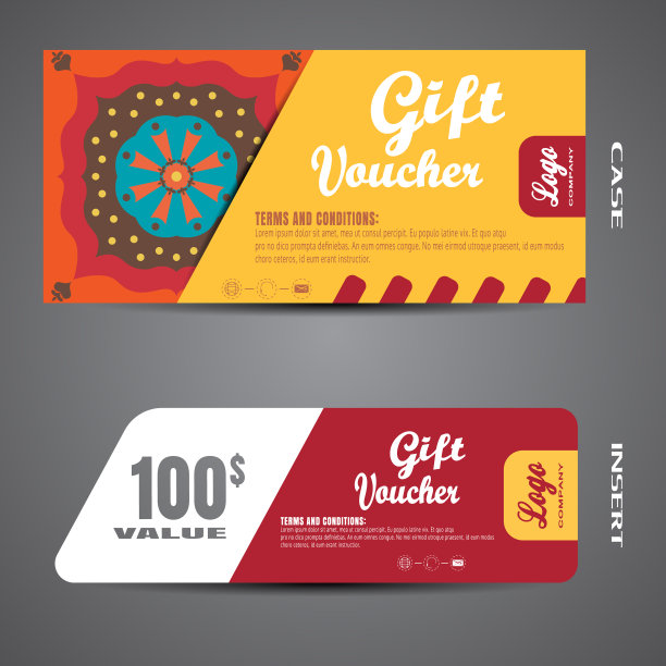 空白的礼品券在秋天的颜色背景图片下载