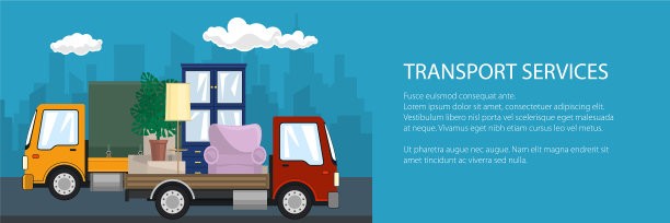 旗帜公路运输物流图片下载