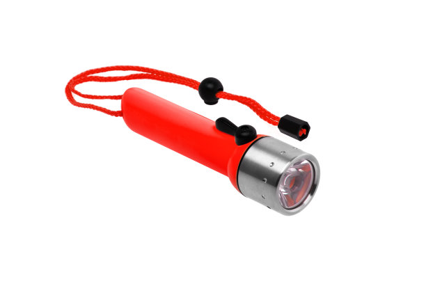 闪光灯潜水孤立在白色背景。防水彩色手电筒。图片下载