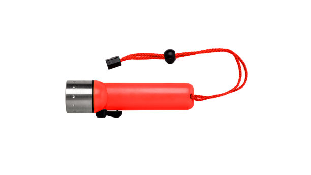 闪光灯潜水孤立在白色背景。防水彩色手电筒。图片下载