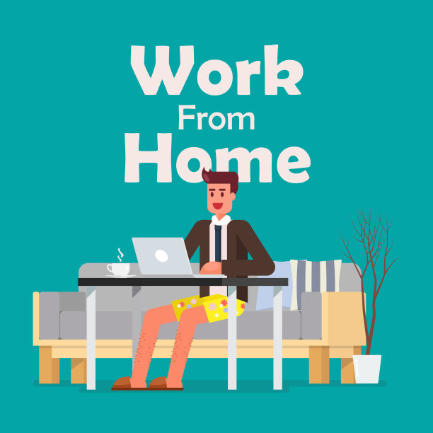 一个在家里用笔记本电脑工作的人图片下载