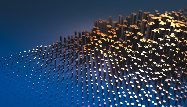 数字背景-蓝色bg - 3d渲染图片下载