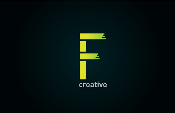 F创意绿色字母字母标志图标设计图片下载