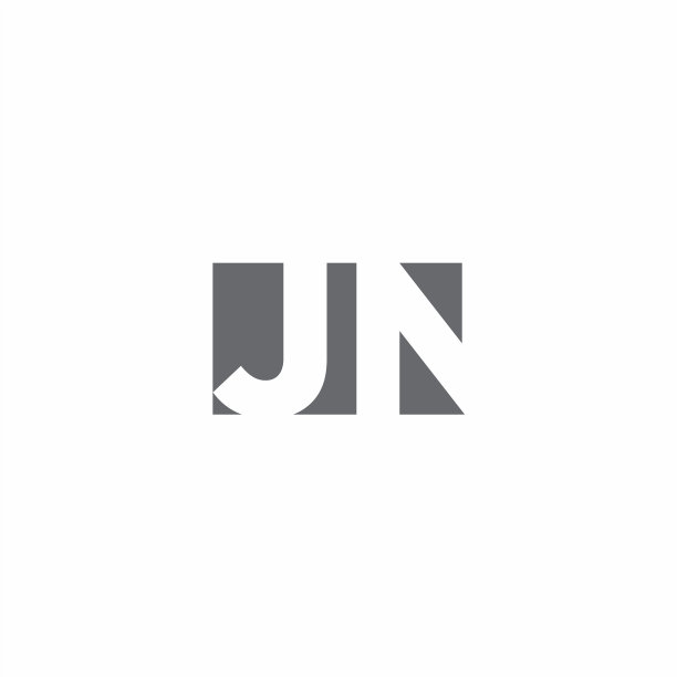Jn标志采用负空间图案风格设计图片下载