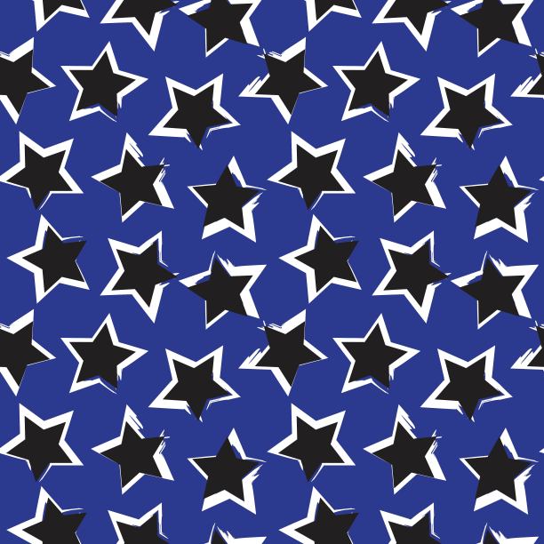 蓝星抽象笔触无缝模式背景图片下载