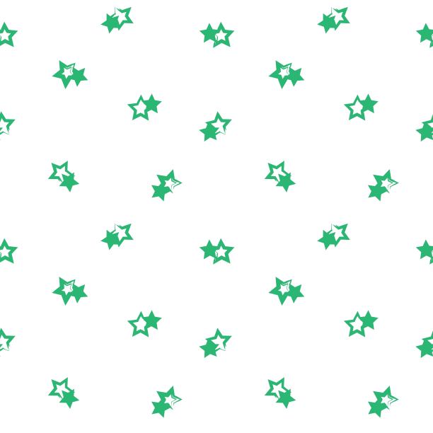 绿色星星抽象笔触无缝模式背景图片下载