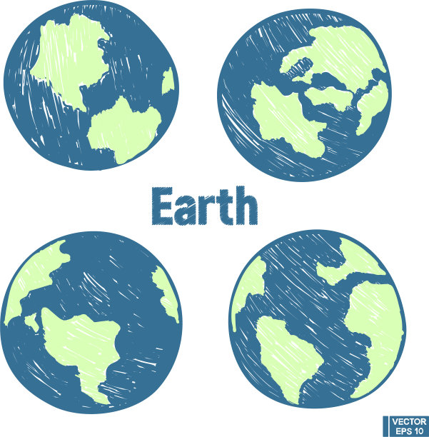 行星地球手绘集图片下载